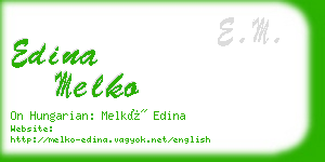 edina melko business card